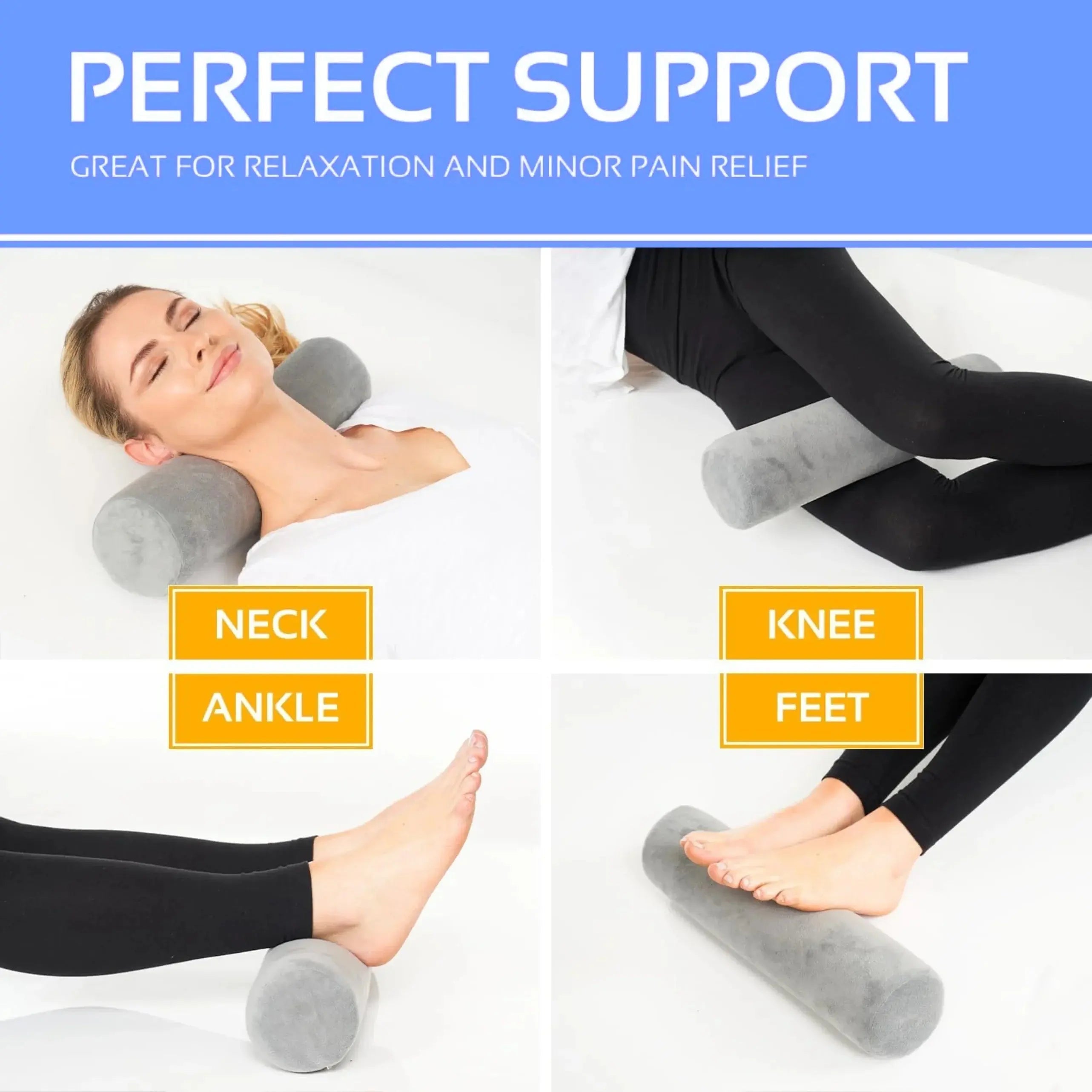 Bolster Neck Roll Pillow Set