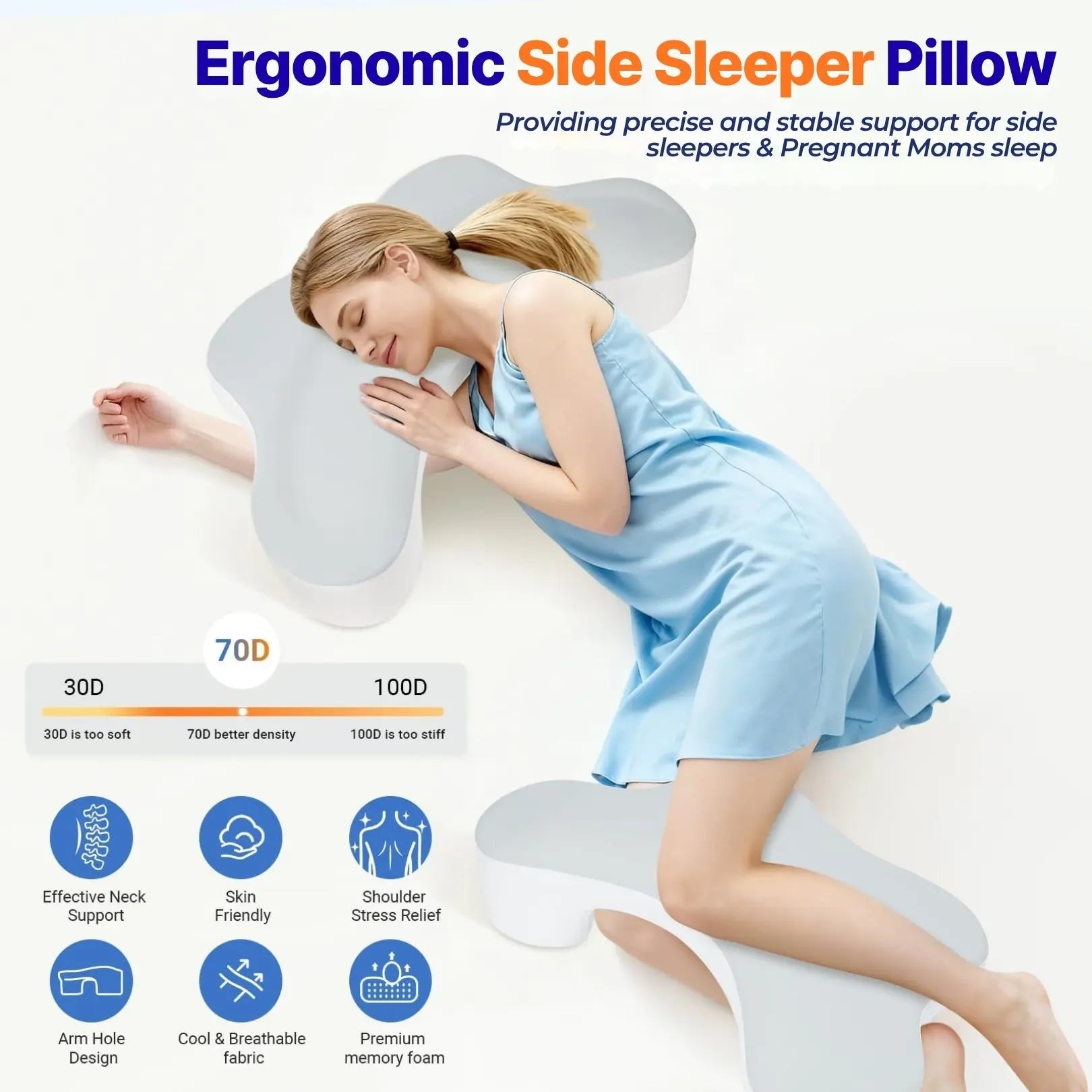Backrest Bed Pillow for Sitting