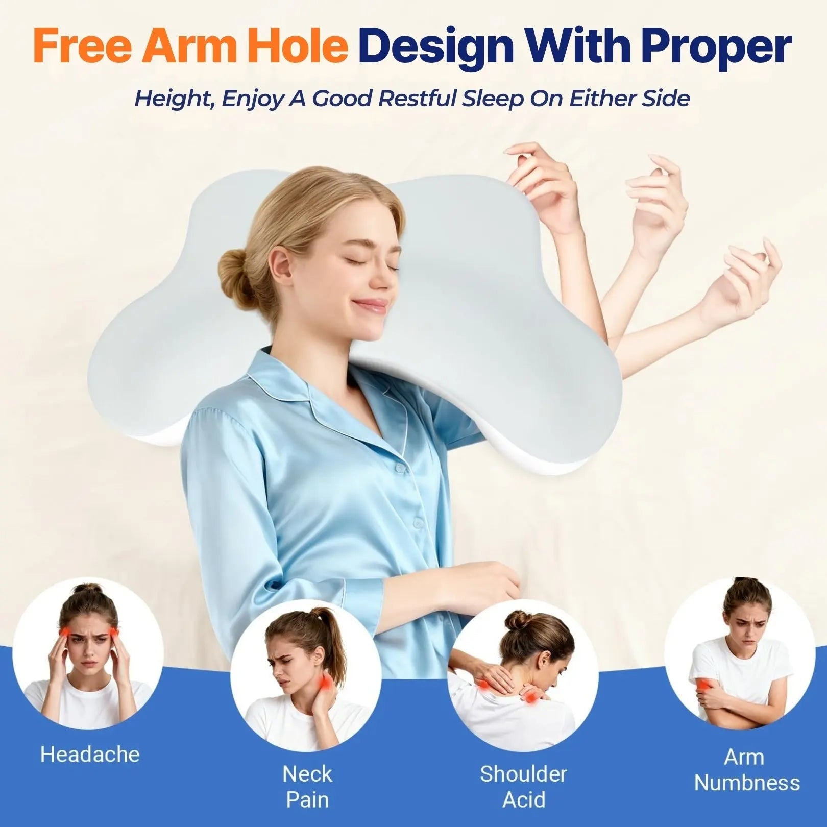 Backrest Bed Pillow for Sitting