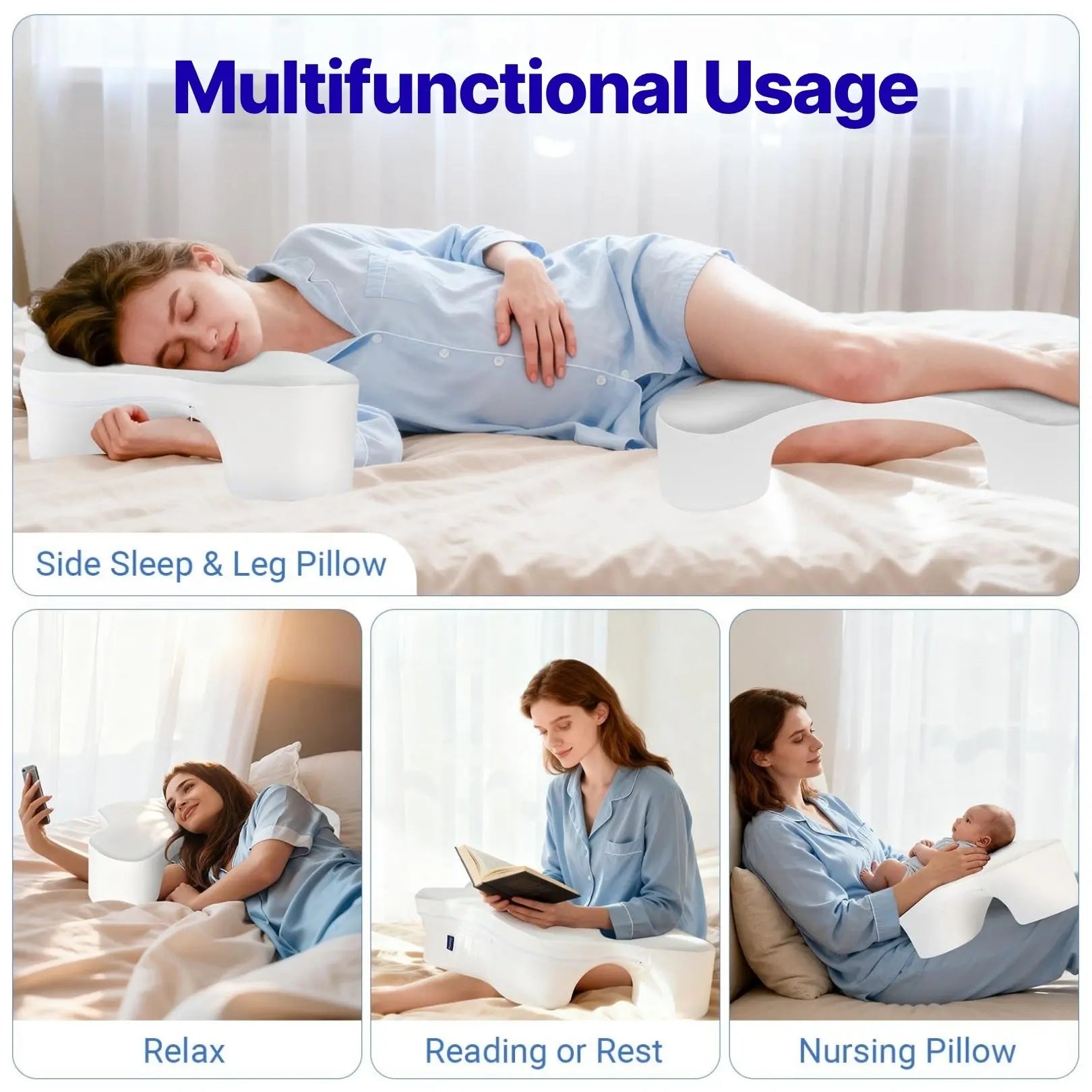 Backrest Bed Pillow for Sitting
