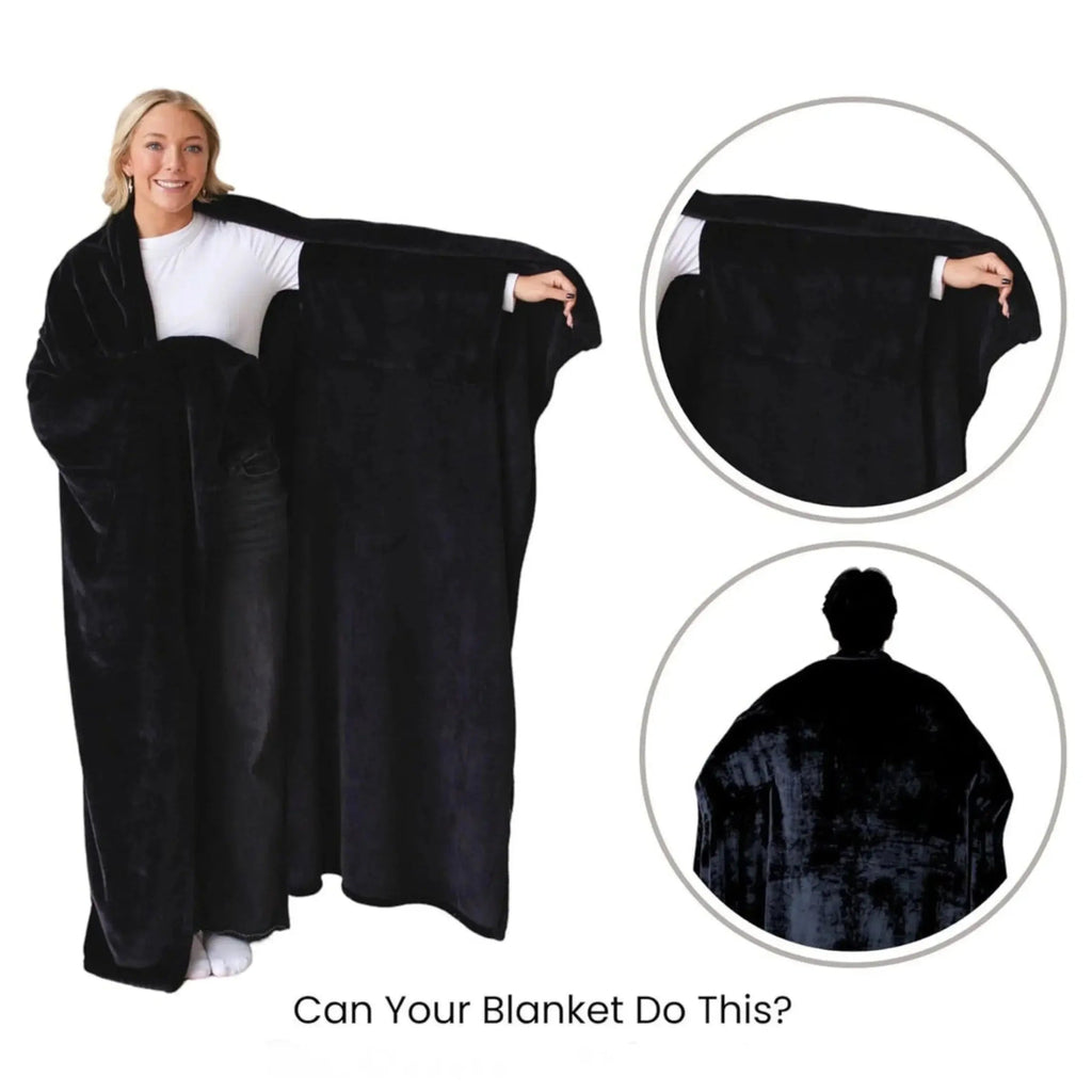 Wearable Flannel Blanket for Travel