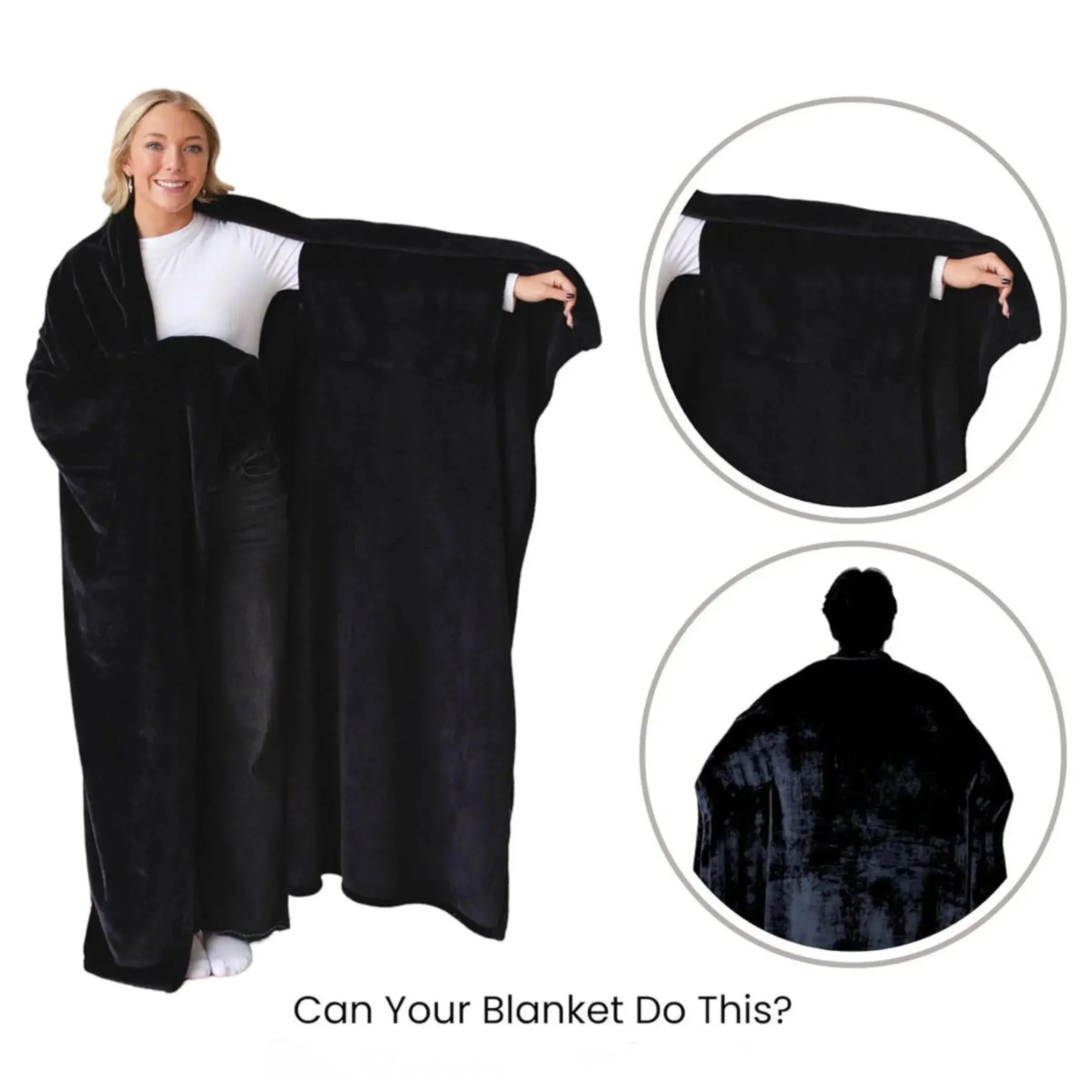 Wearable Flannel Blanket for Travel