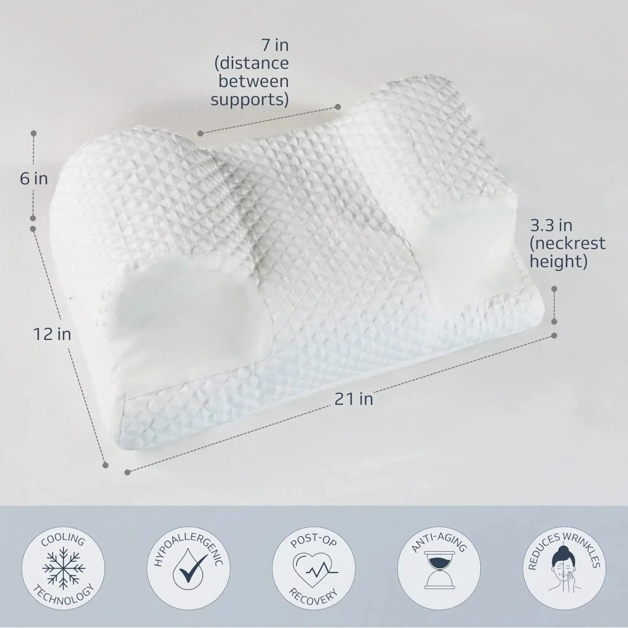Contour Pillow for Stomach Sleepers