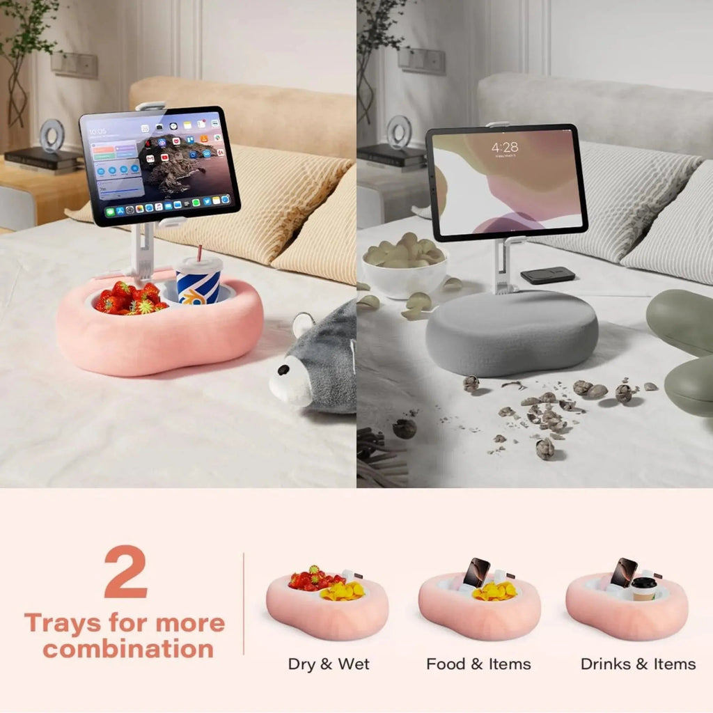 Dual Tray Tablet Bed Pillow