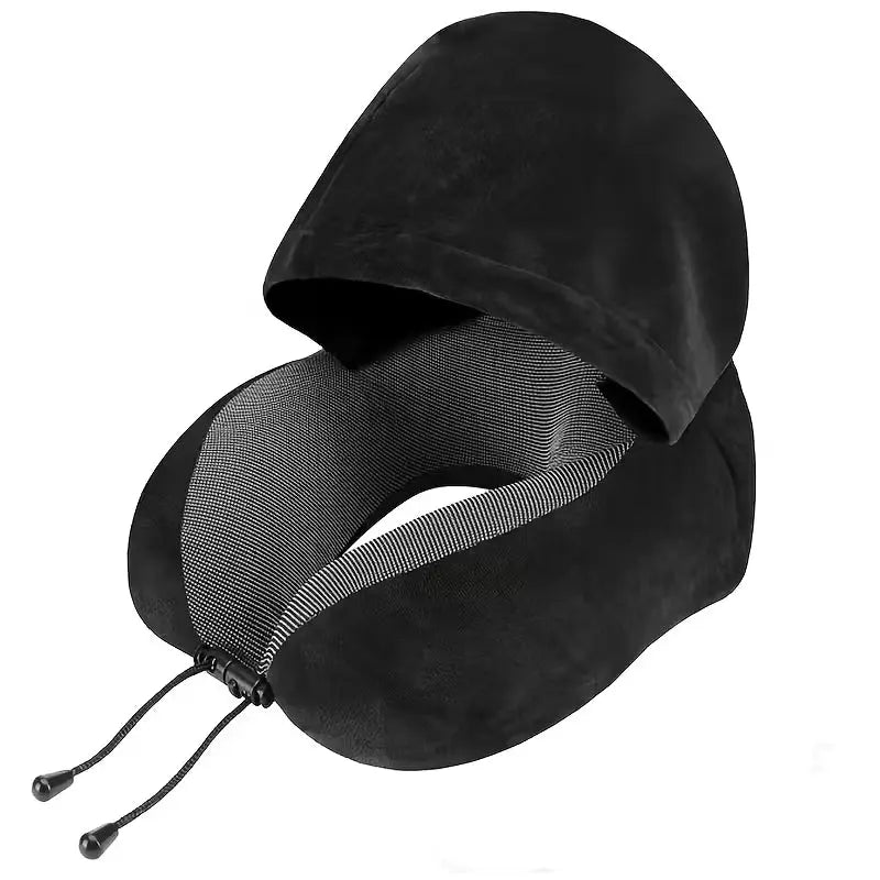Hooded U Shaped Travel Pillow