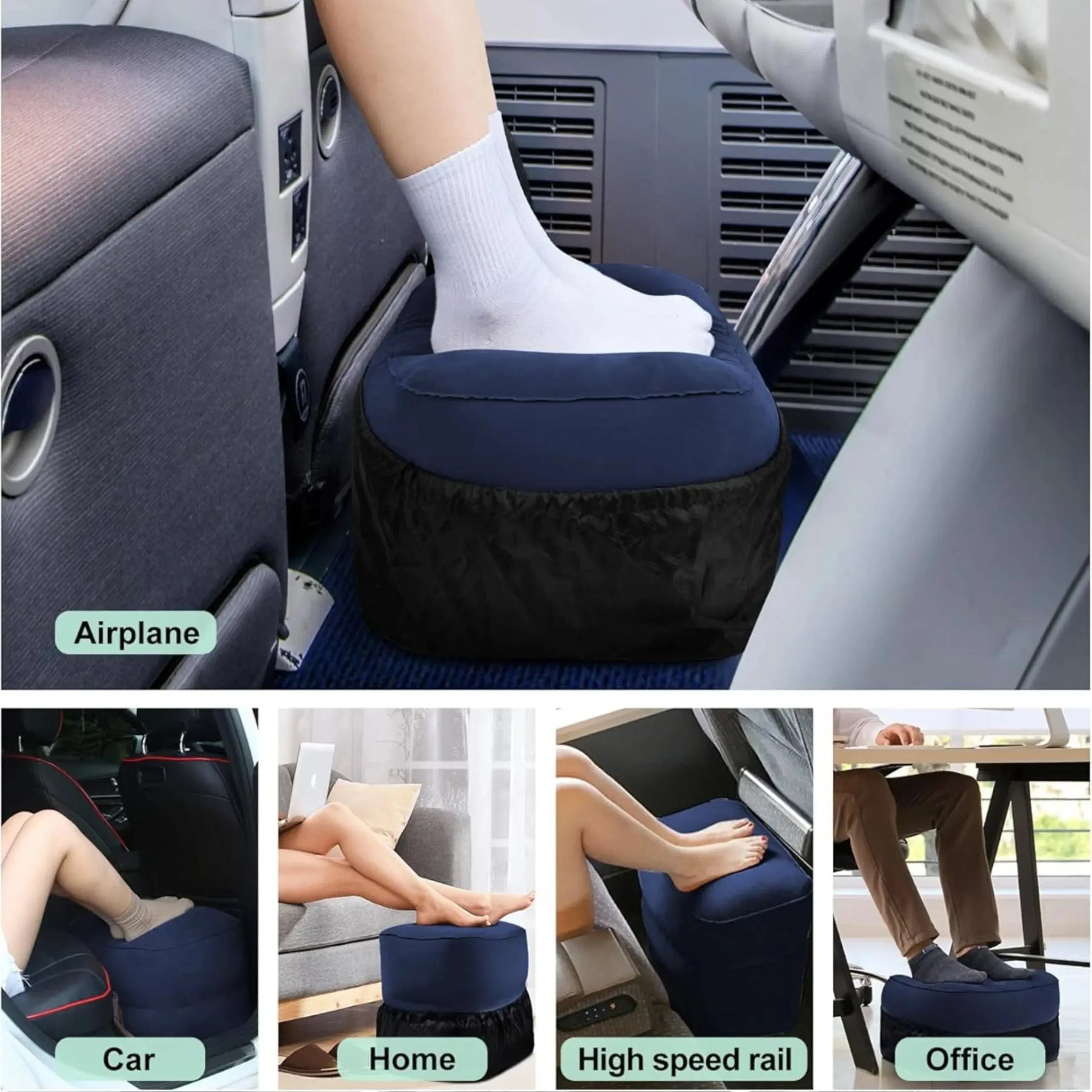 Inflatable Travel Foot Rest Pillow