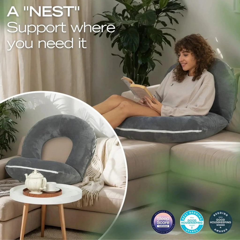 Foldable Bed Pillow for Reading