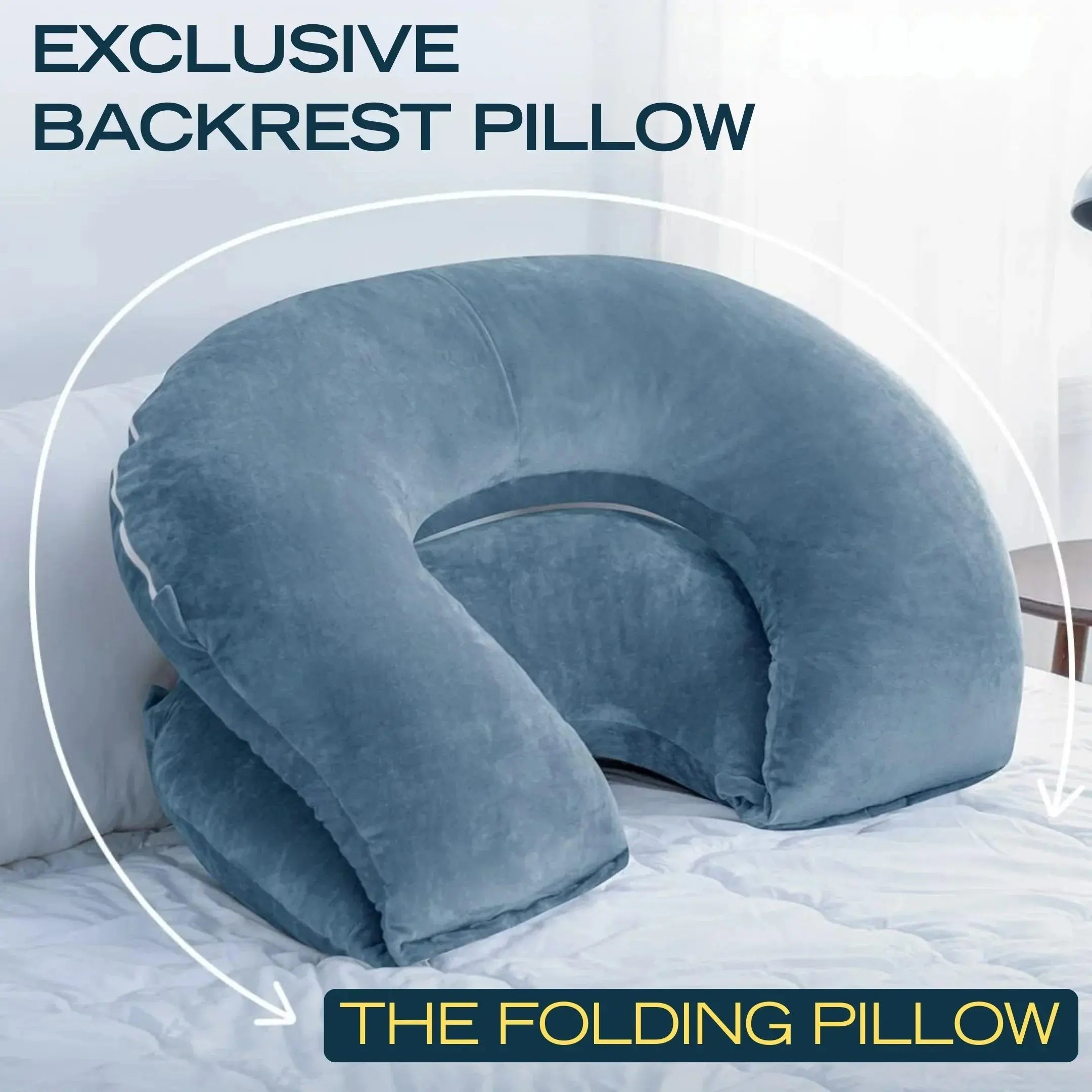 Foldable Bed Pillow for Reading