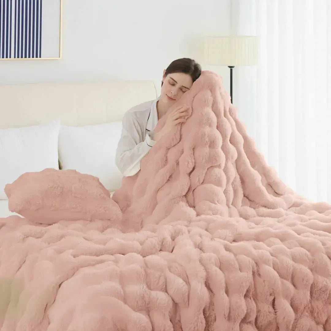 Faux Fur Velvet Fleece Blanket