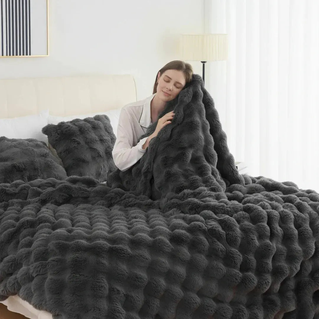 Faux Fur Velvet Fleece Blanket