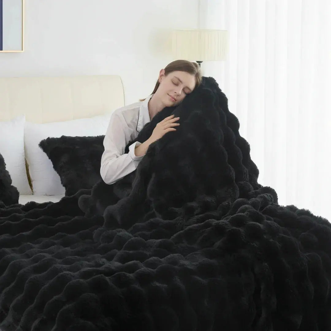 Faux Fur Velvet Fleece Blanket