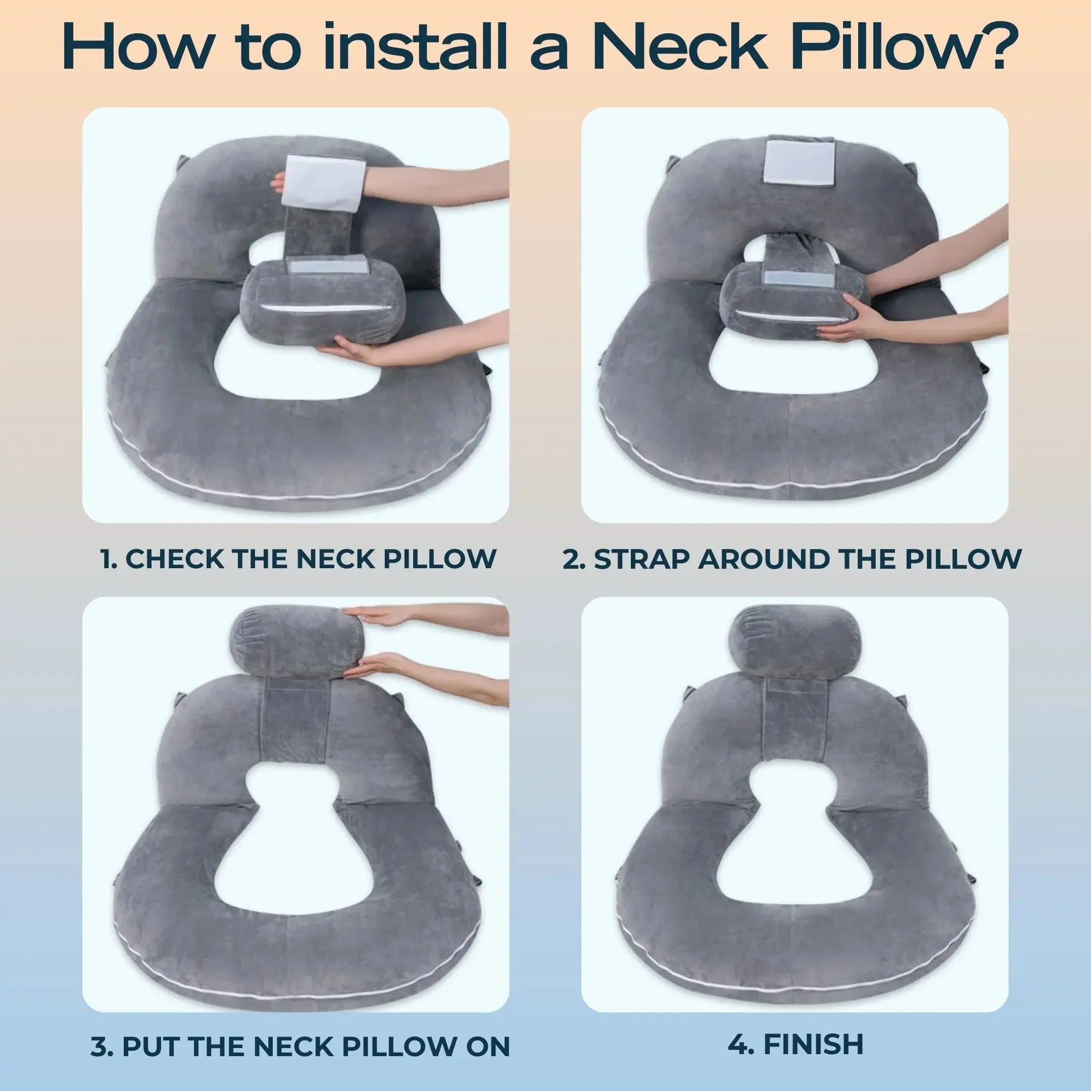 Foldable Bed Pillow for Reading