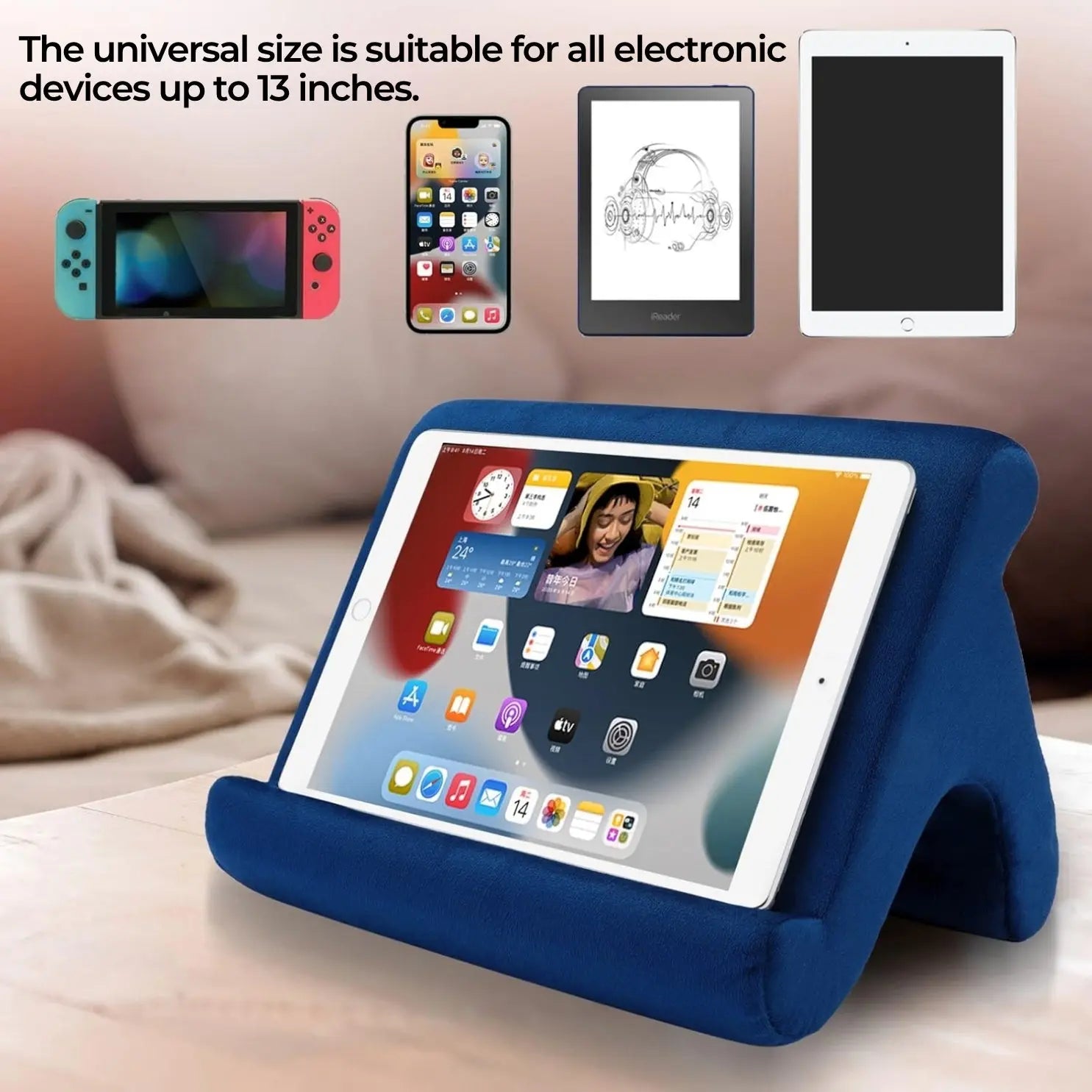 Cushion Tablet Stand for Bed