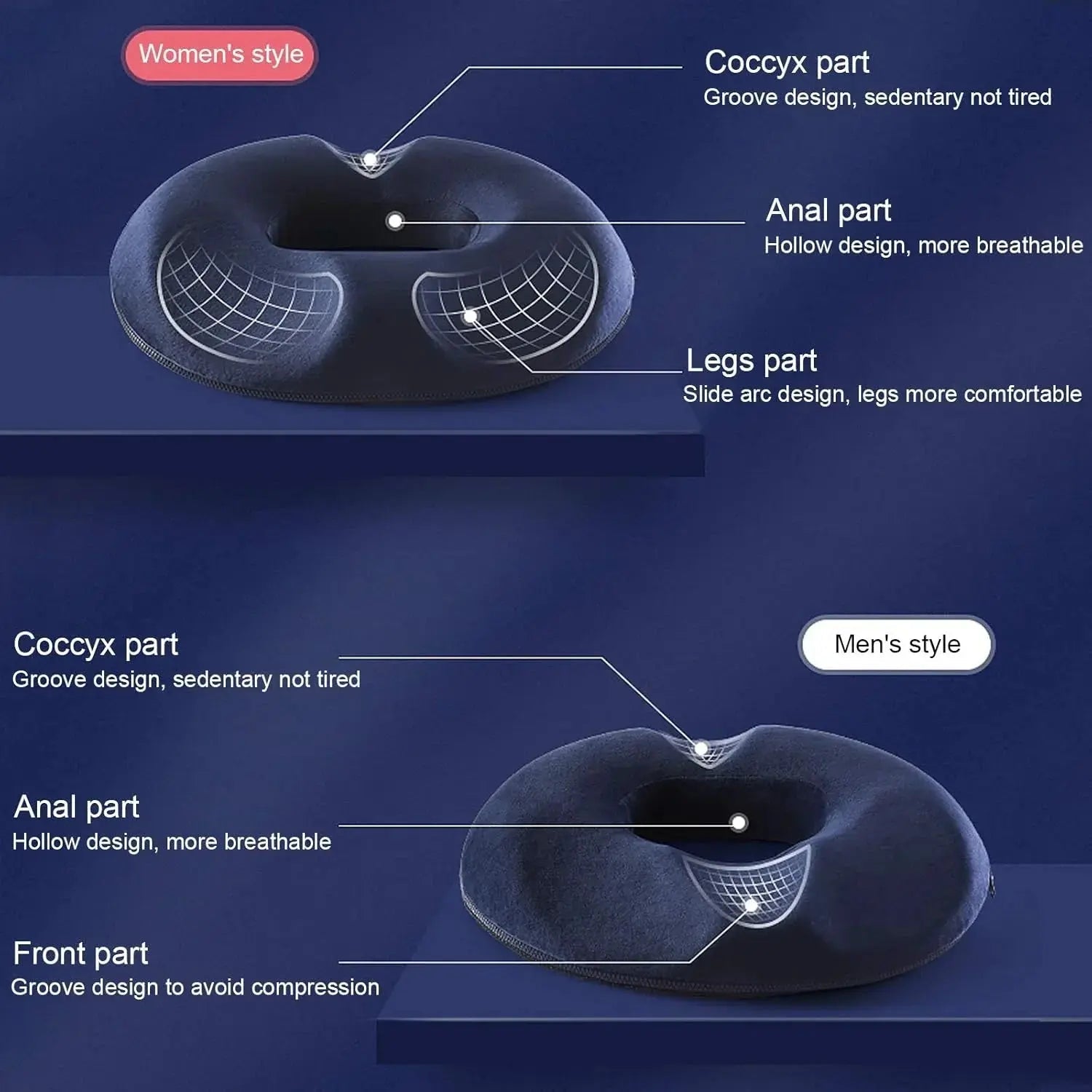 Memory Foam Donut Seat Cushion