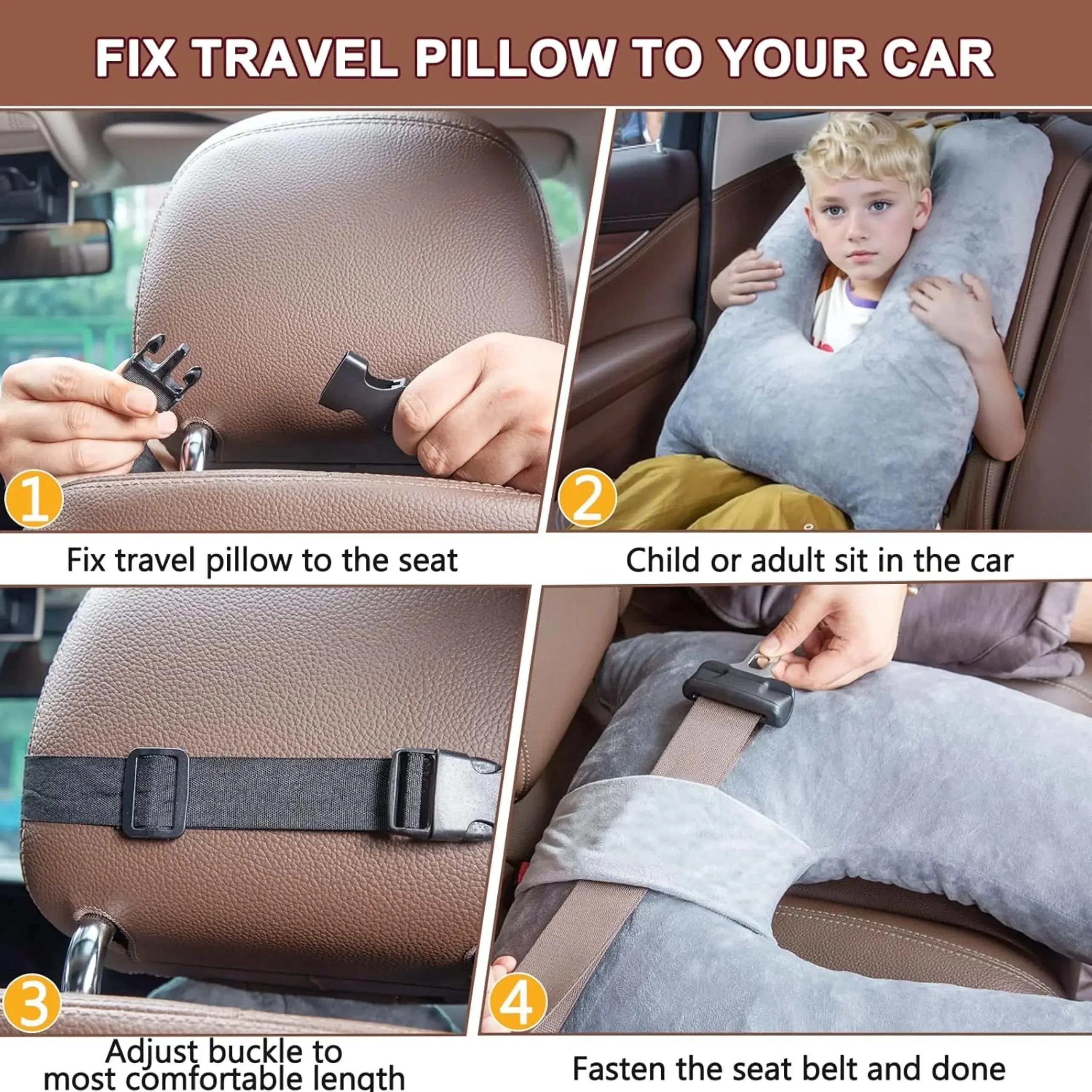 Compact Memory Foam Travel Pillow