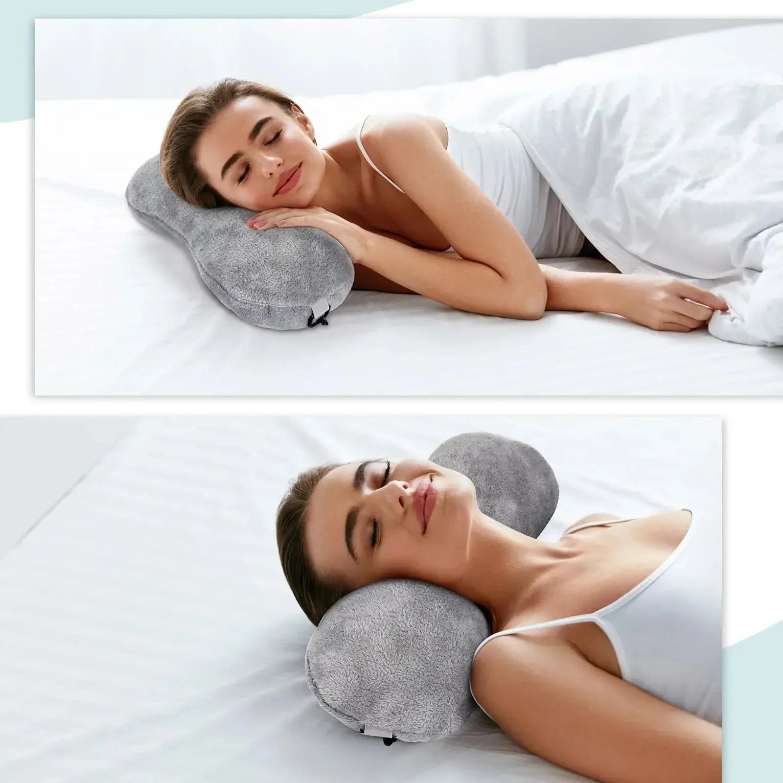 Sherpa Fleece Headrest Bed Pillow