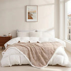 Sherpa Flannel Blanket for Bed