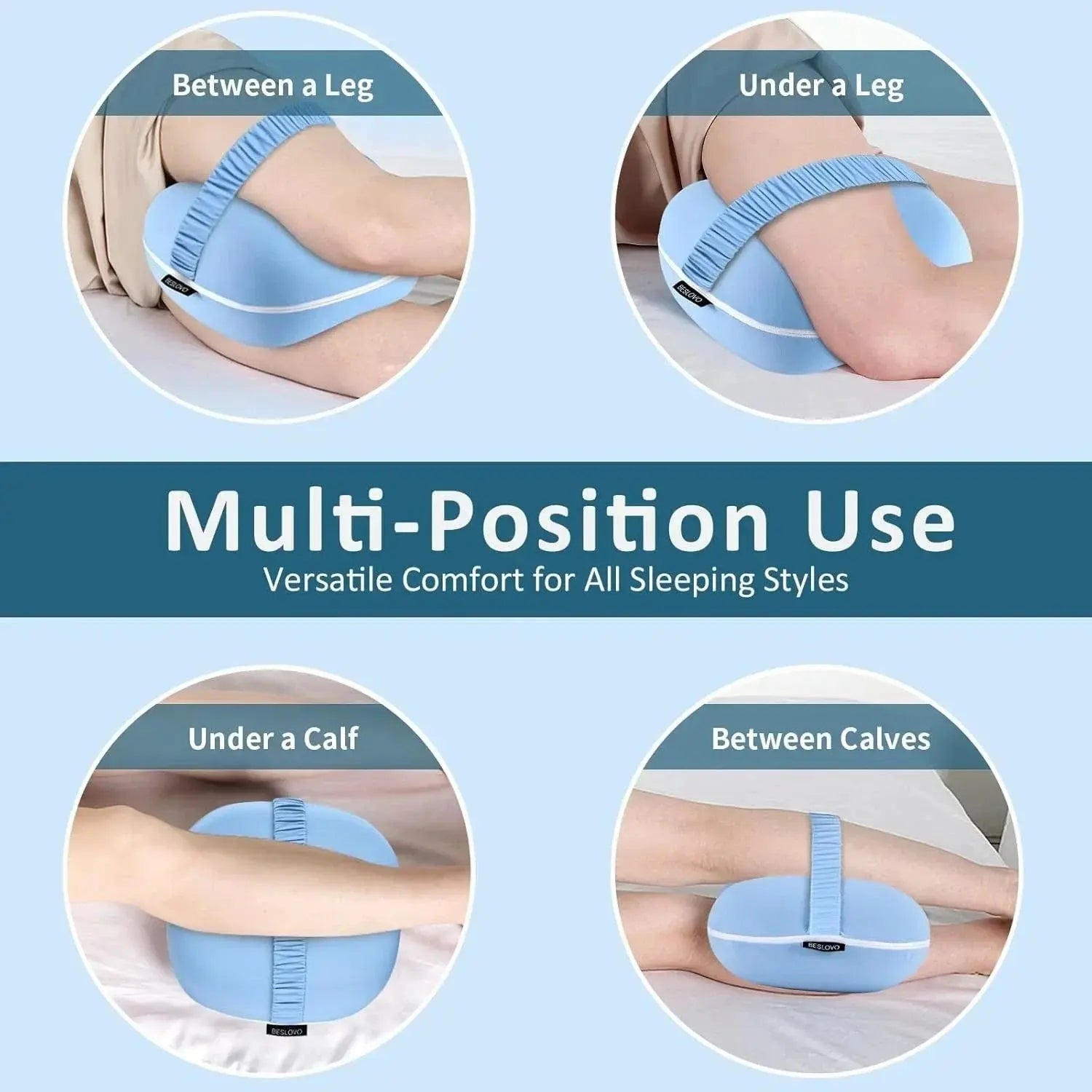 Contoured Memory Foam Knee Pillow