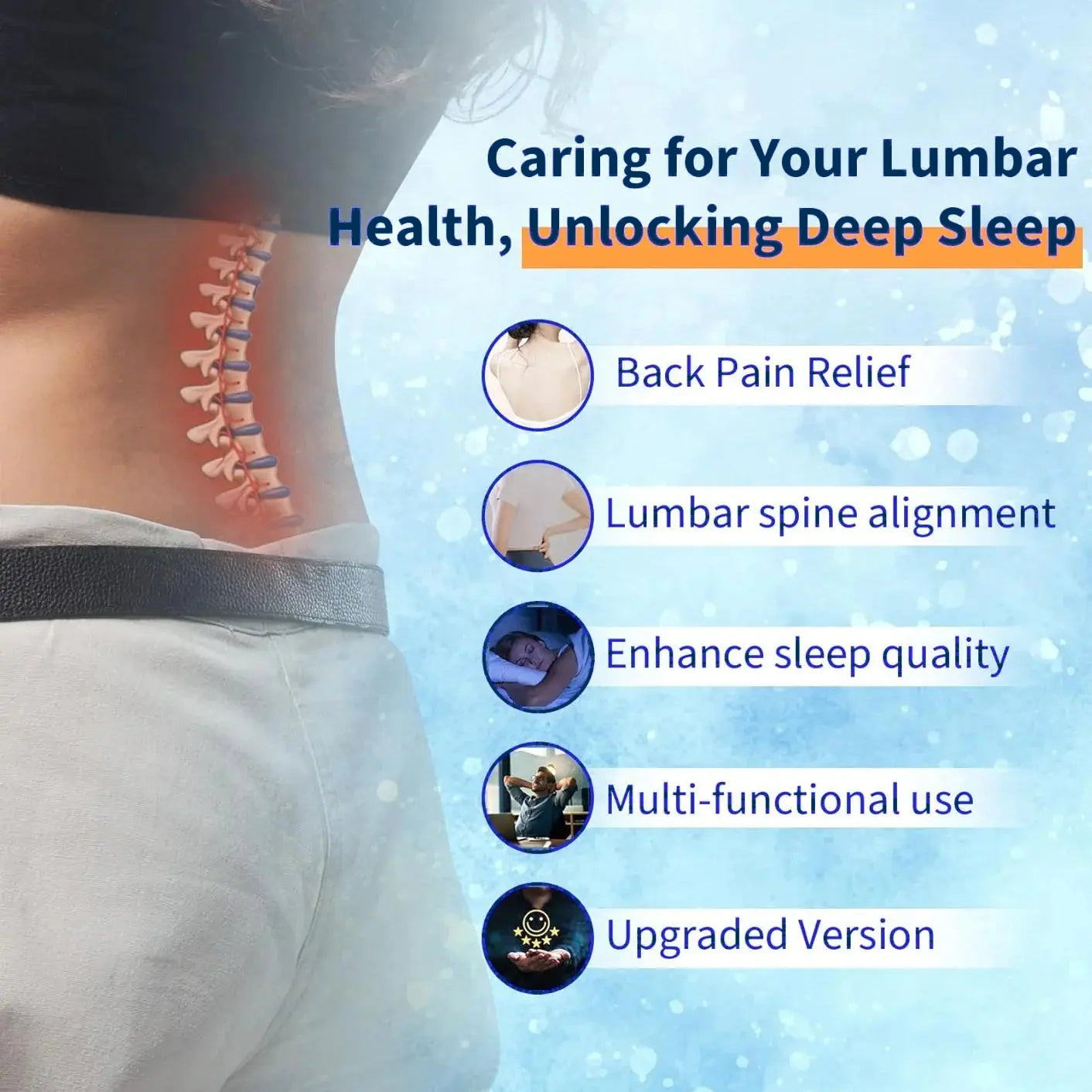 Contoured Lumbar Support Pillow