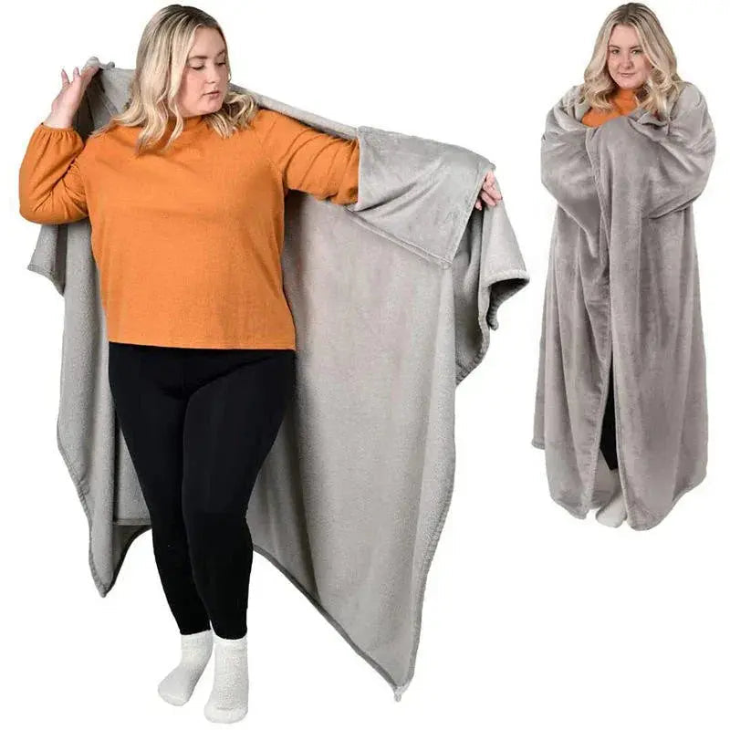 Wearable Flannel Blanket for Travel