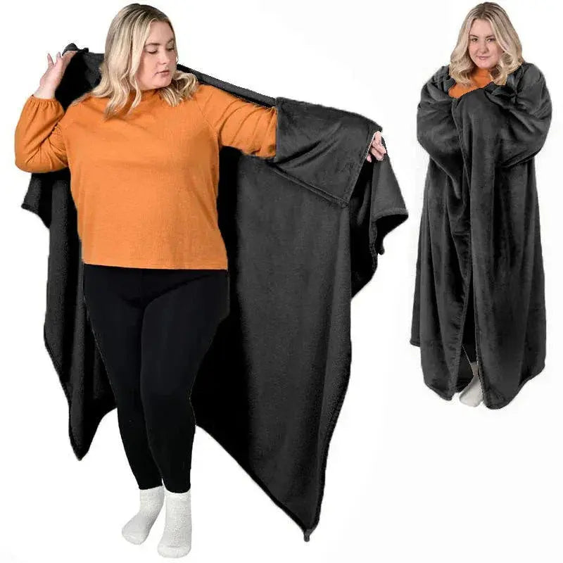 Wearable Flannel Blanket for Travel