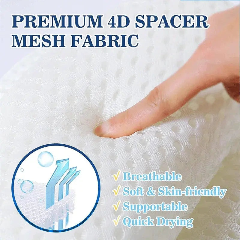 Ergonomic Air Mesh Bath Pillow