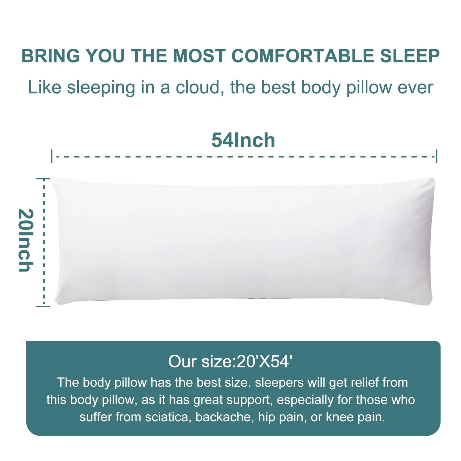 Long Polyester Body Pillow Insert