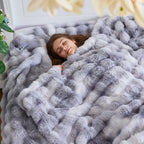 Faux Fur Velvet Fleece Blanket