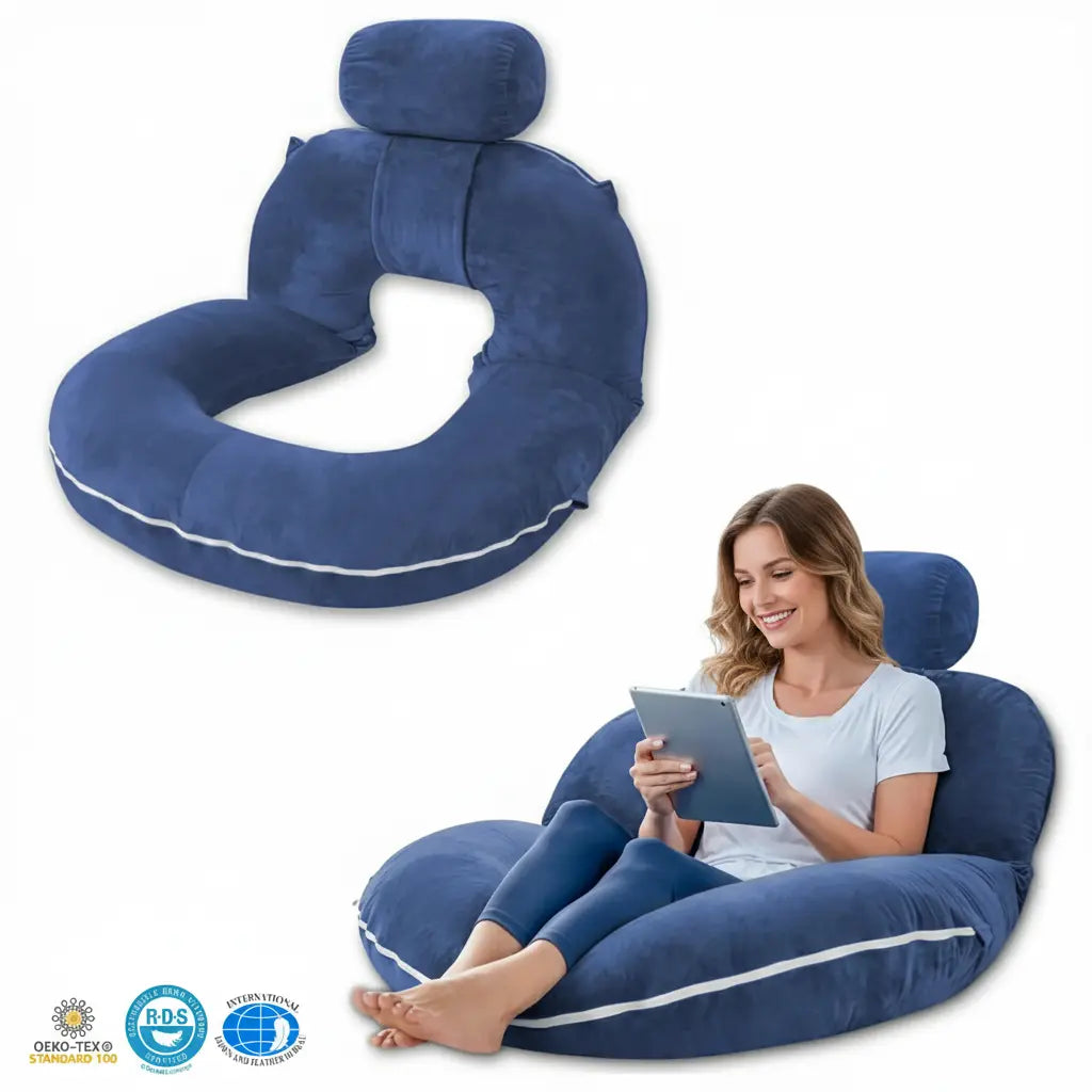 Foldable Bed Pillow for Reading