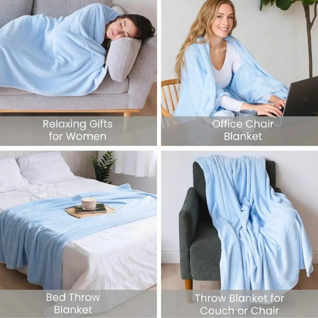 Wearable Flannel Blanket for Travel