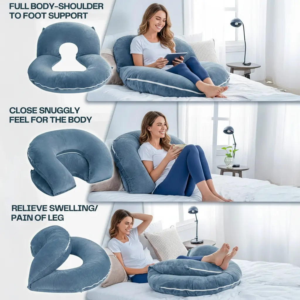 Foldable Bed Pillow for Reading