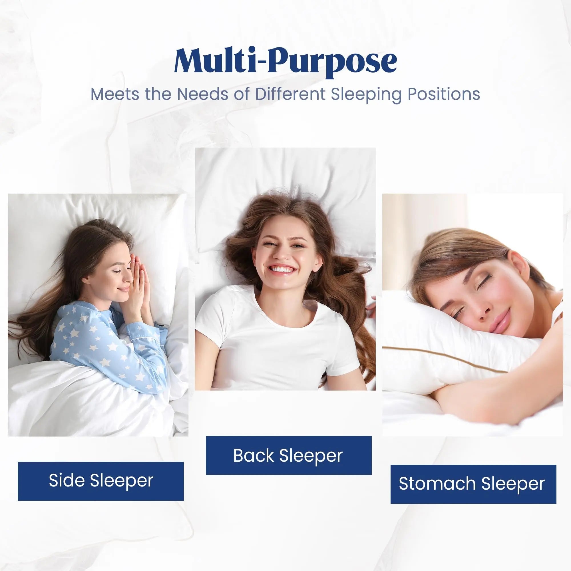 Goose Feather Down Pillow Set