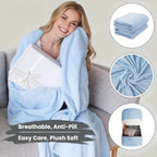 Wearable Flannel Blanket for Travel