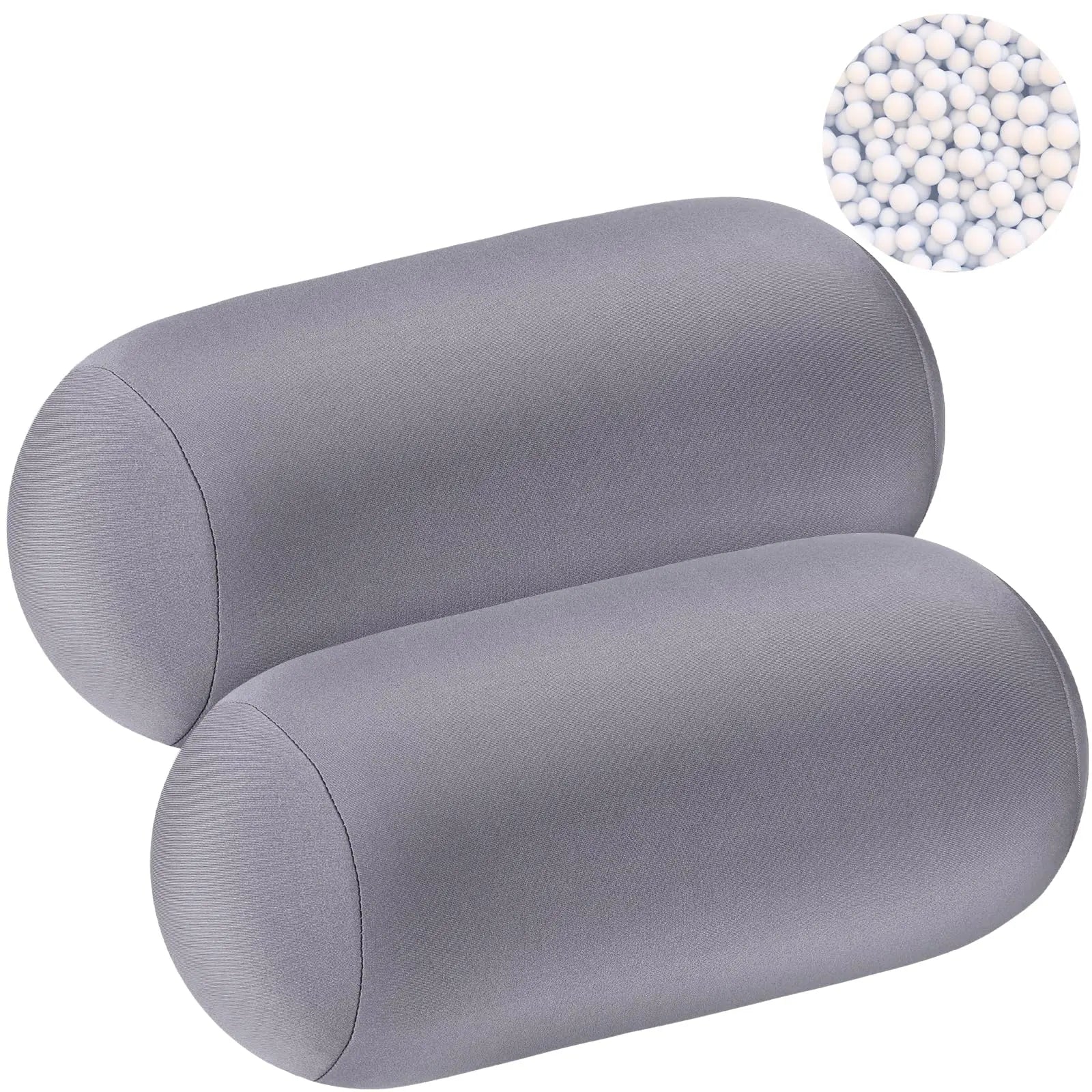 Microbead Roll Bed Pillow Set