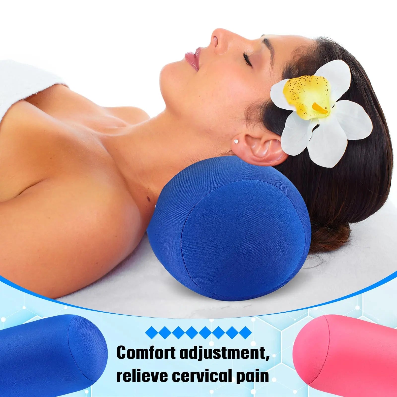 Microbead Roll Bed Pillow Set