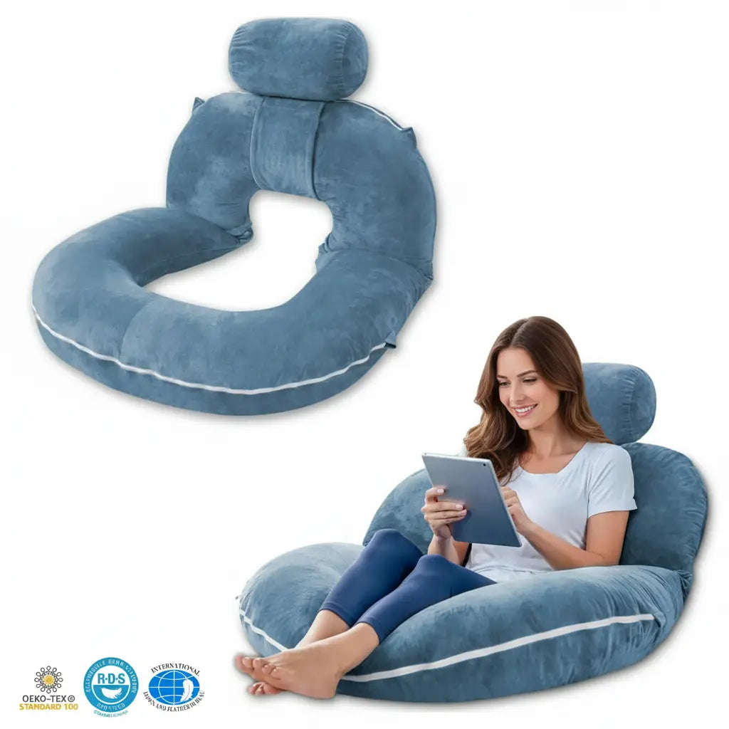 Foldable Bed Pillow for Reading