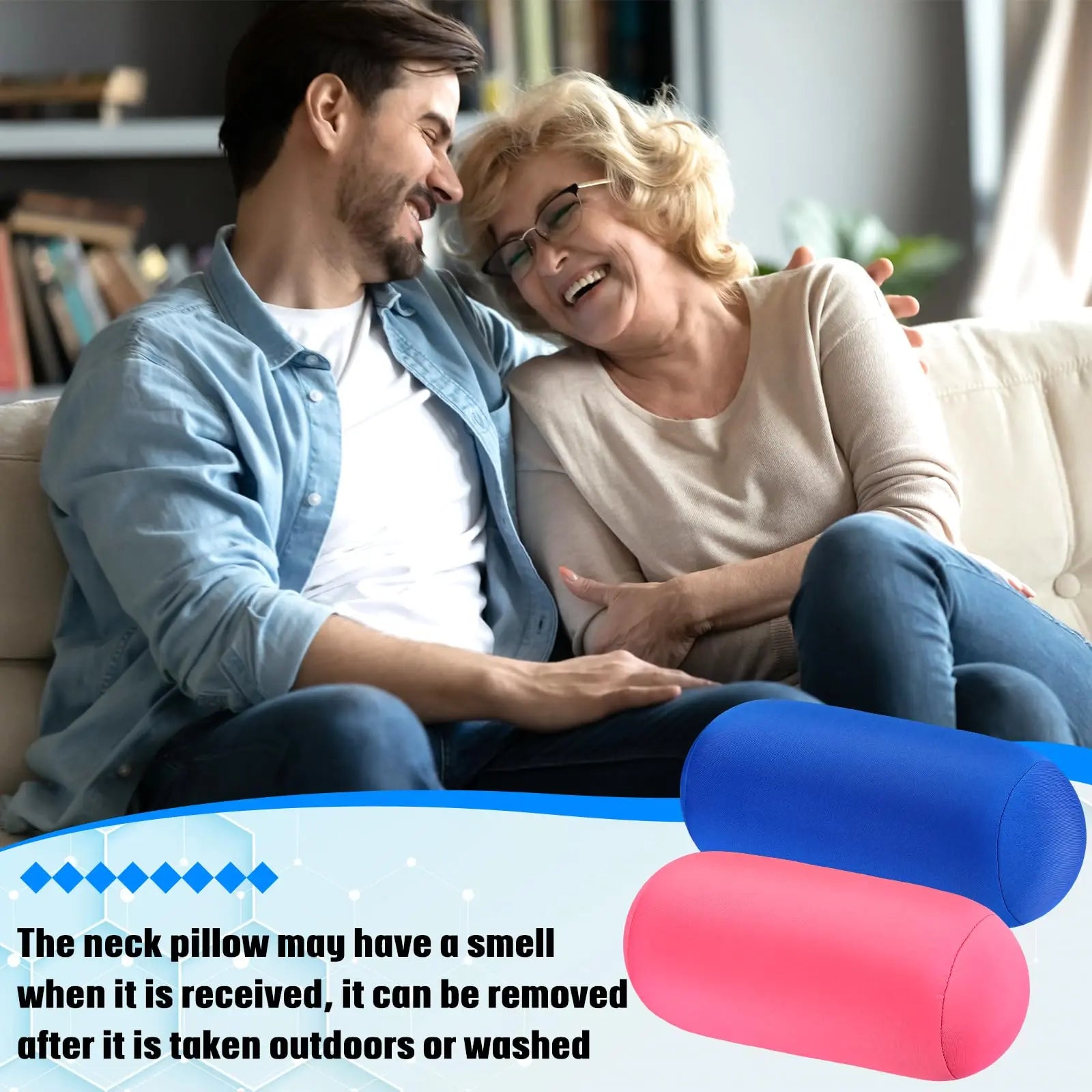 Microbead Roll Bed Pillow Set