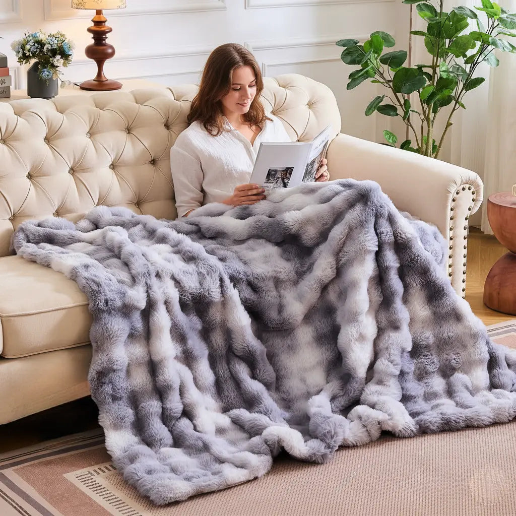 Faux Fur Velvet Fleece Blanket