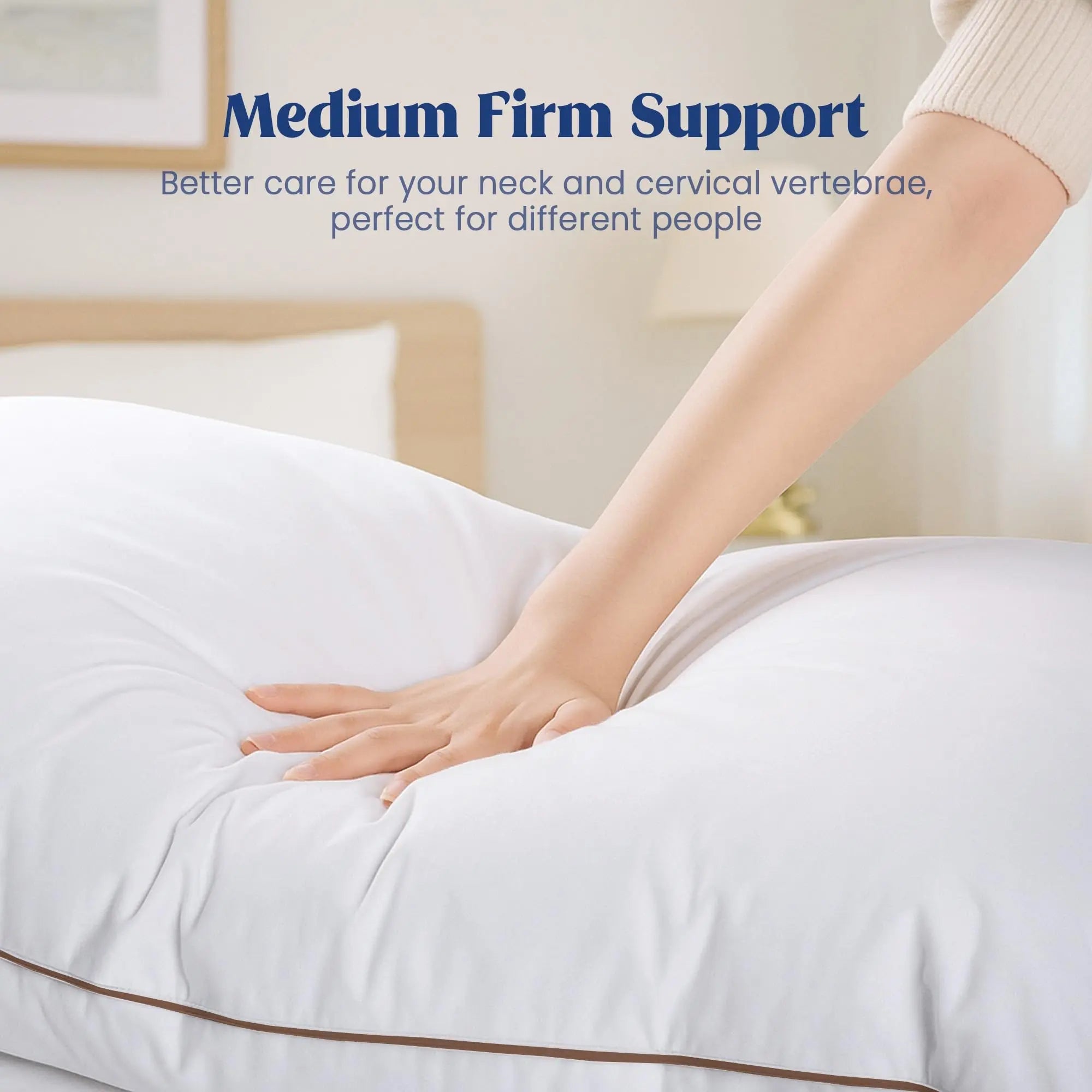 Goose Feather Down Pillow Set