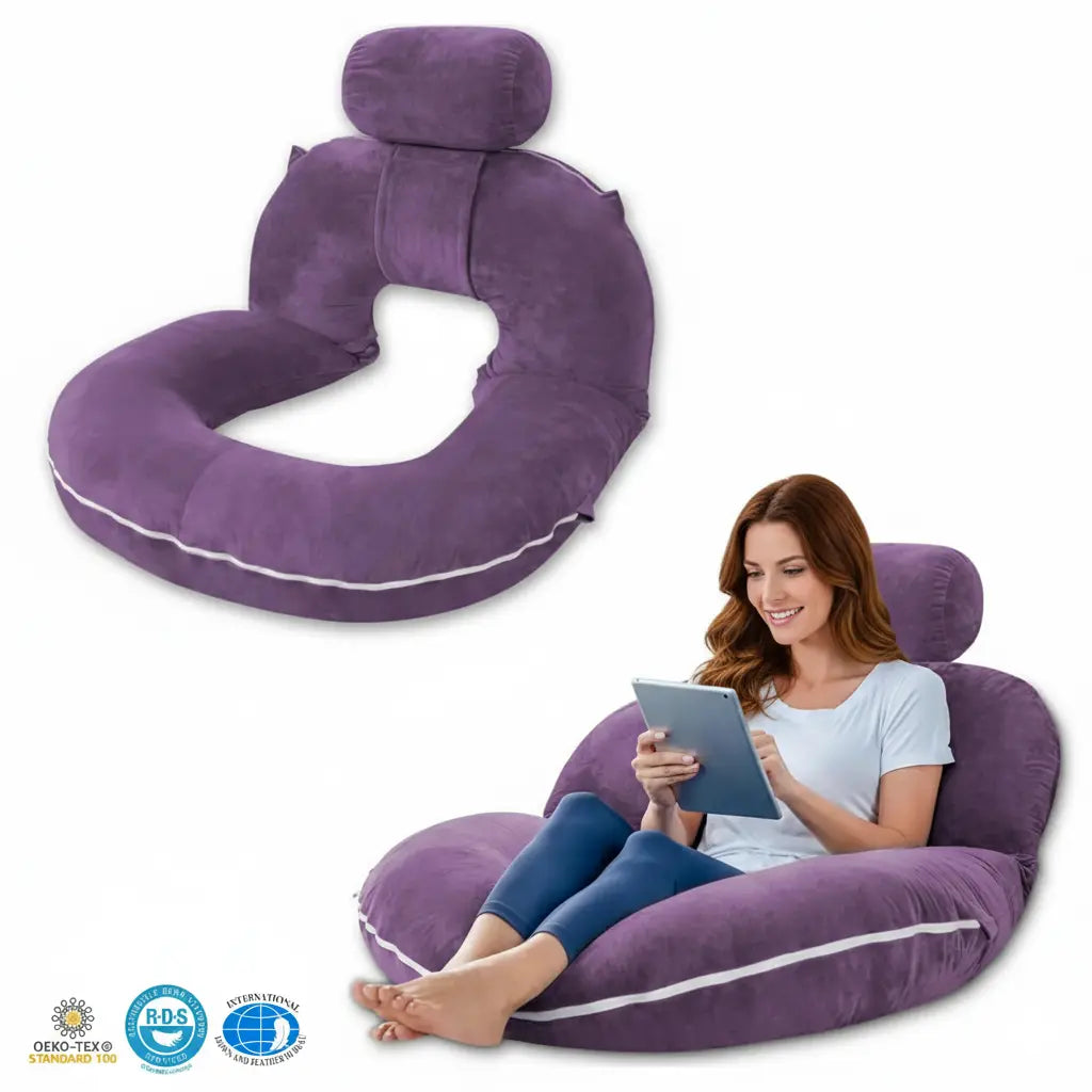 Foldable Bed Pillow for Reading