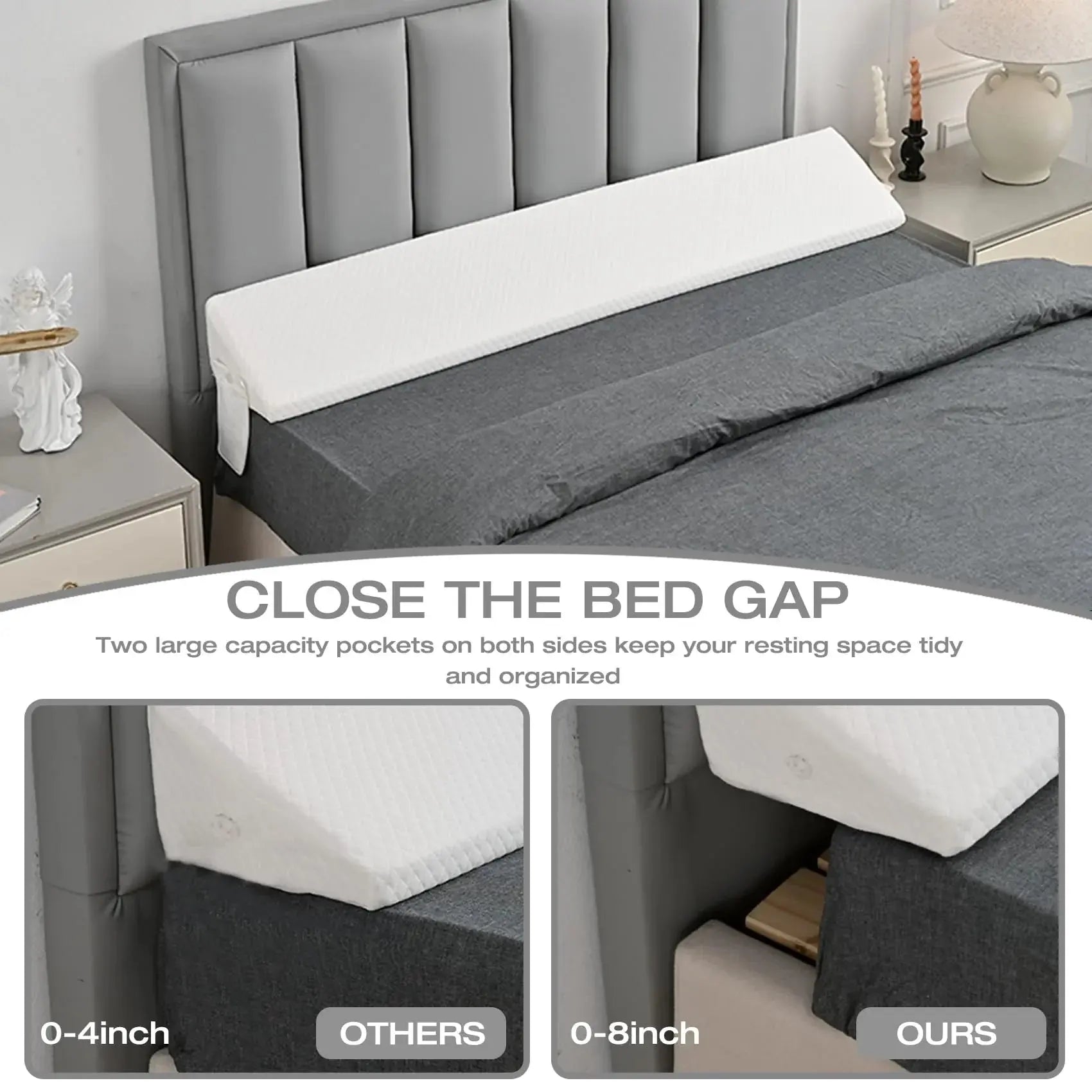 Mattress Gap Bed Wedge Pillow