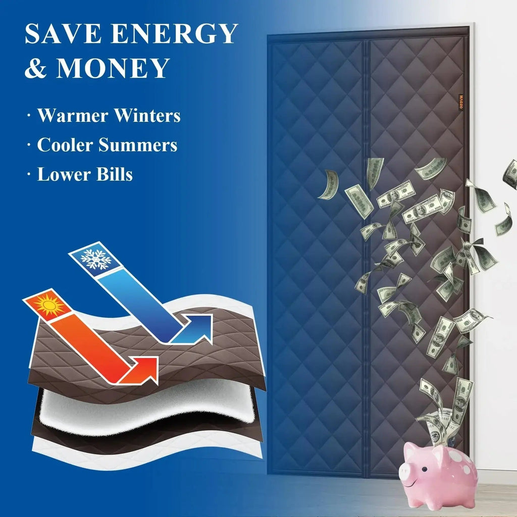 Insulated Magnetic Door Curtain