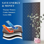 Insulated Magnetic Door Curtain