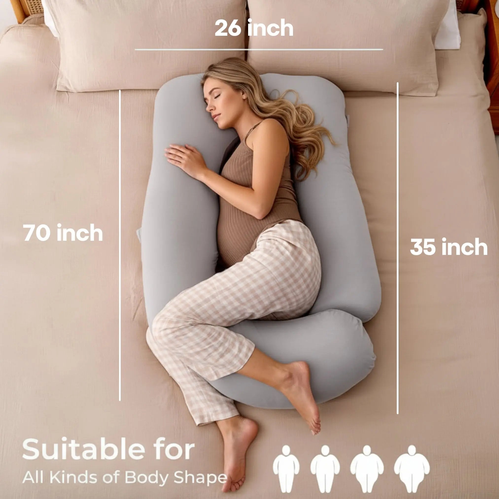 Cooling U Shaped Pregnancy Pillow