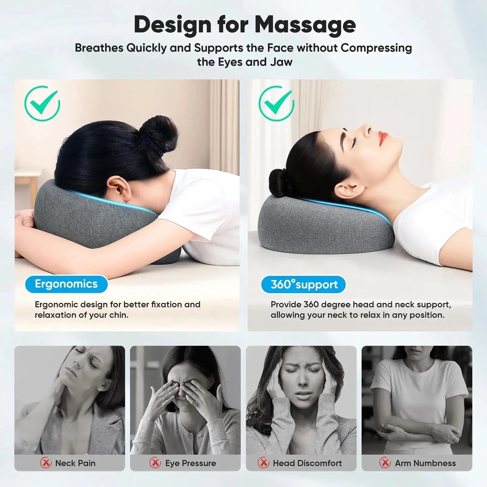 Ventilated Face Down Pillow