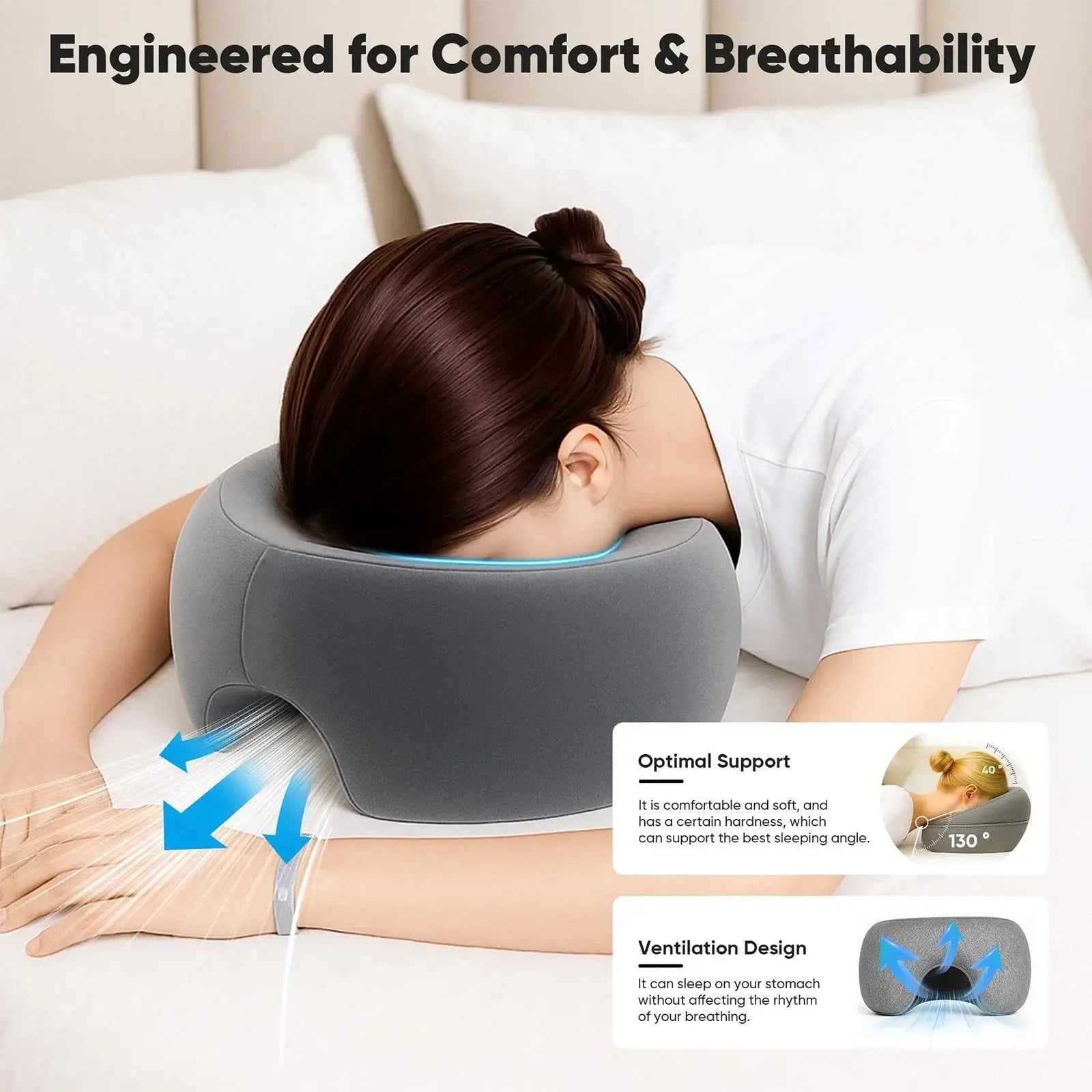 Ventilated Face Down Pillow