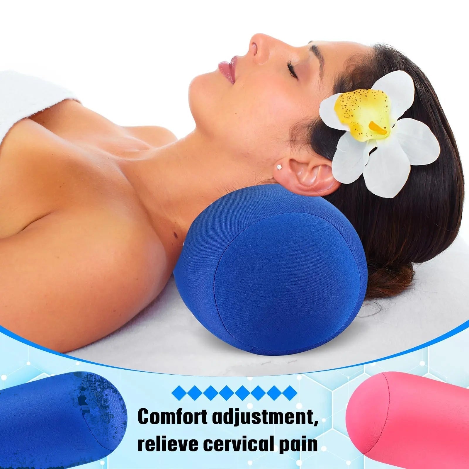 Microbead Roll Bed Pillow Set