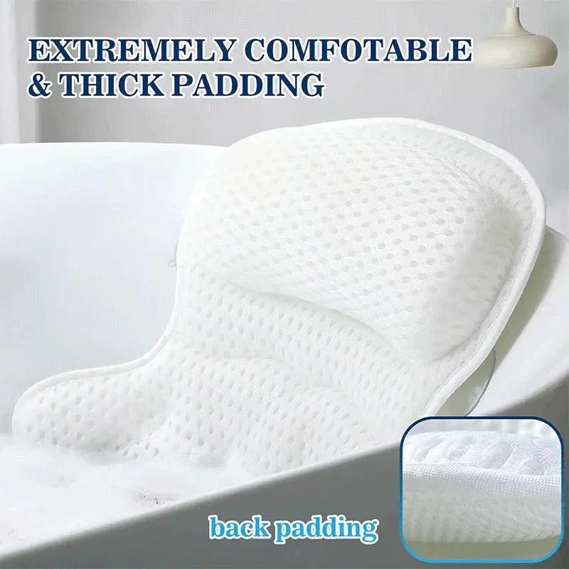 Ergonomic Air Mesh Bath Pillow