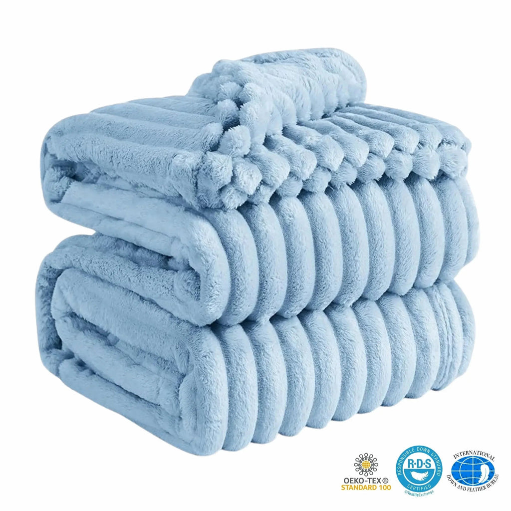 Plaid Faux Fur Blanket