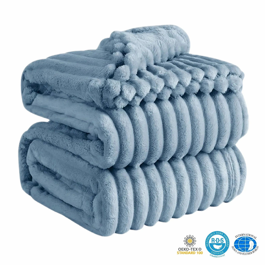 Plaid Faux Fur Blanket